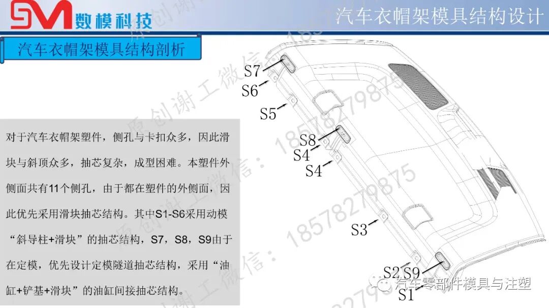 1米8的汽車模前模斜彈塊結構如何設計？的圖11