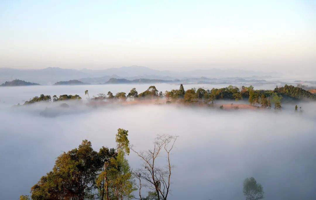 烟波江渚上云雾浸满城