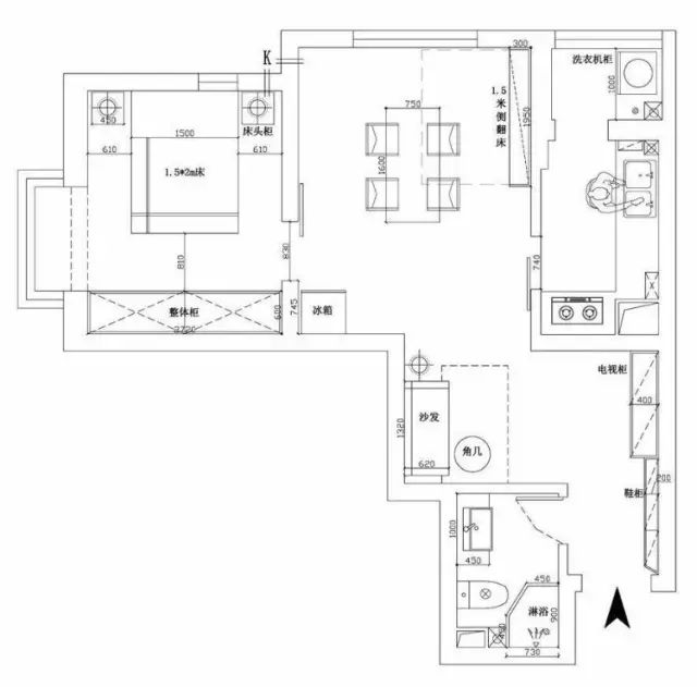 58㎡一室收納空間充足，餐廳又是書房超實用！ 家居 第3張