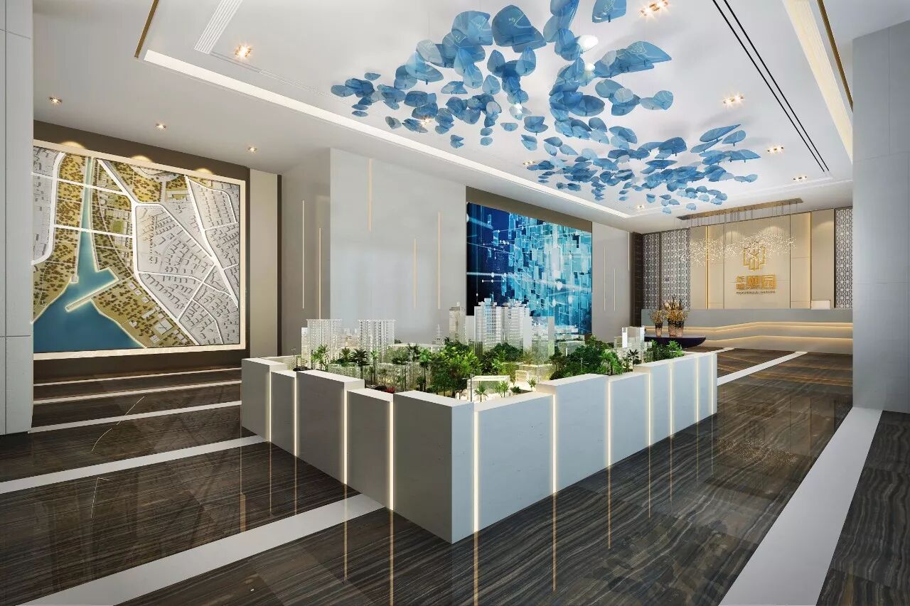 hsdesign最新案例长通熙园营销中心办公区域