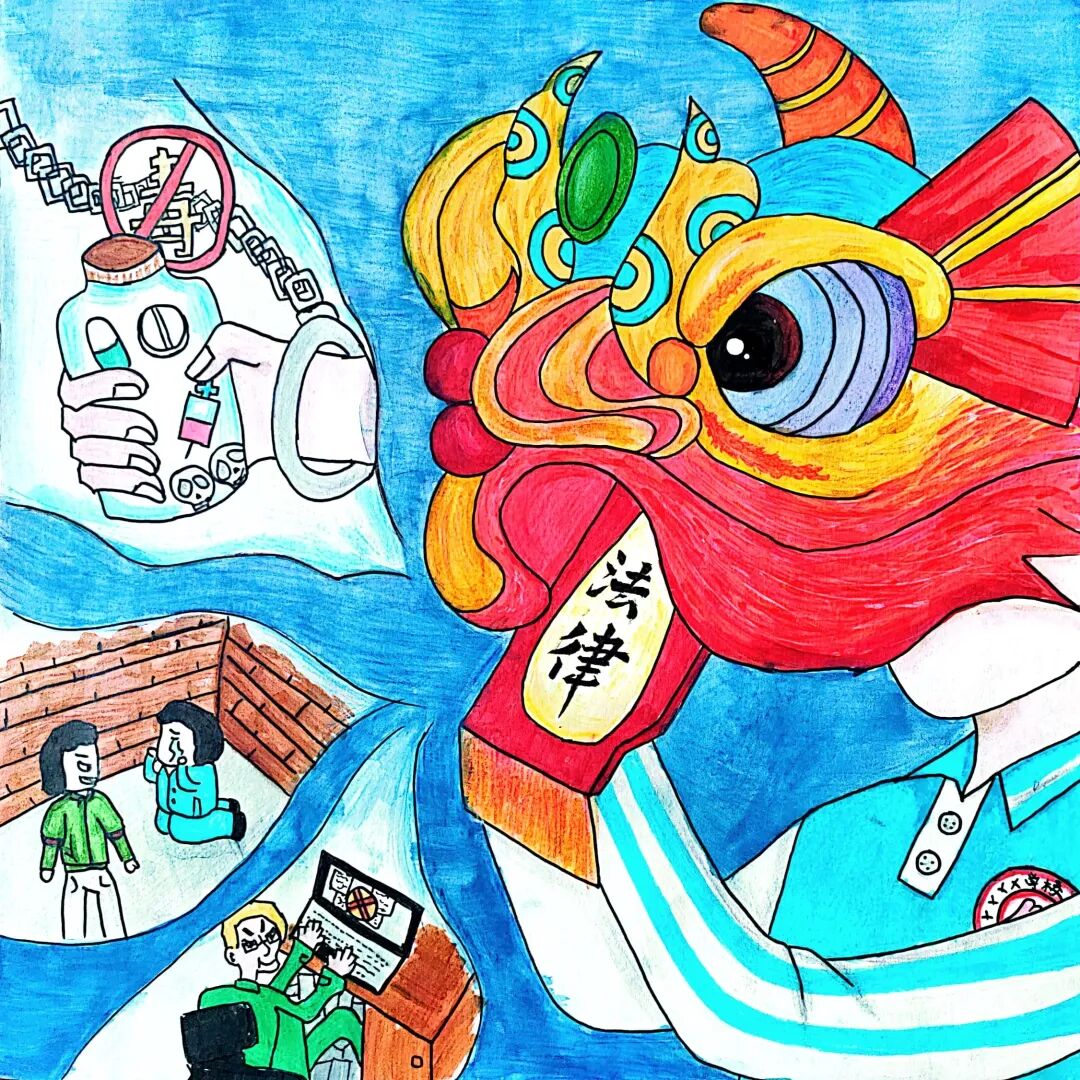 "未成年人法治手绘画廊"安徽作品展②