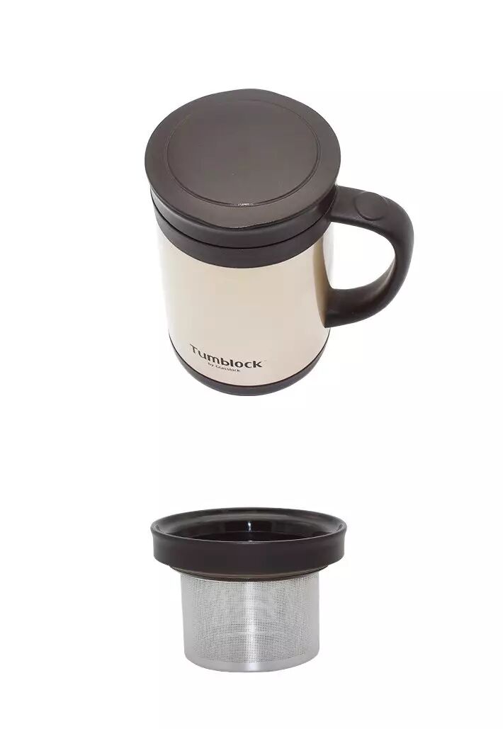 glasslock 盖朗不锈钢真空保温杯商务休闲水杯茶杯gtl3210g 金色