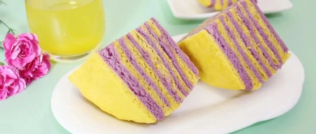 不加蛋奶轻松做出高颜值千层糕，松软又美味，补锌补钙全家都喜欢