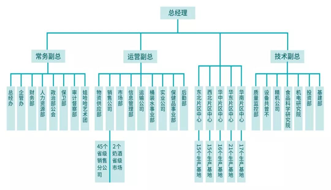 娃哈哈集团的组织架构图这是一条"娃哈哈特色发展道路",在娃哈哈集团