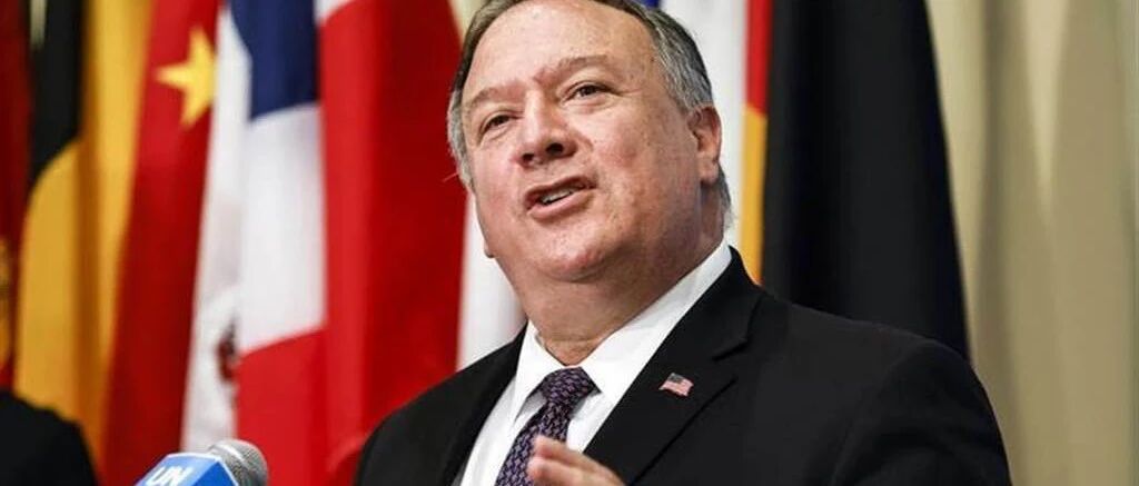 蓬佩奥涉及台湾的疯狂言论，是企图迈过中国最后一道红线