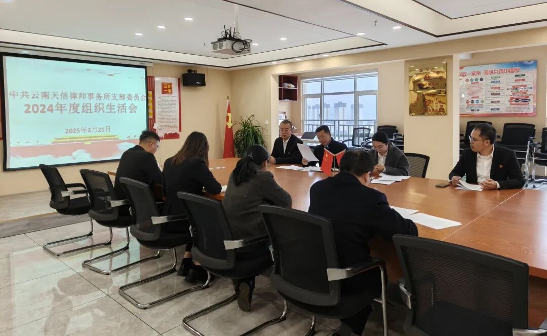 天信党建|天信所党支部召开2024年度组织生活会和民主评议党员会议(图5)