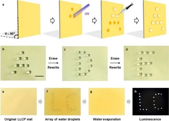复旦大学俞燕蕾教授课题组：可操控微型水滴的光驱动超疏水智能纺丝垫的图5