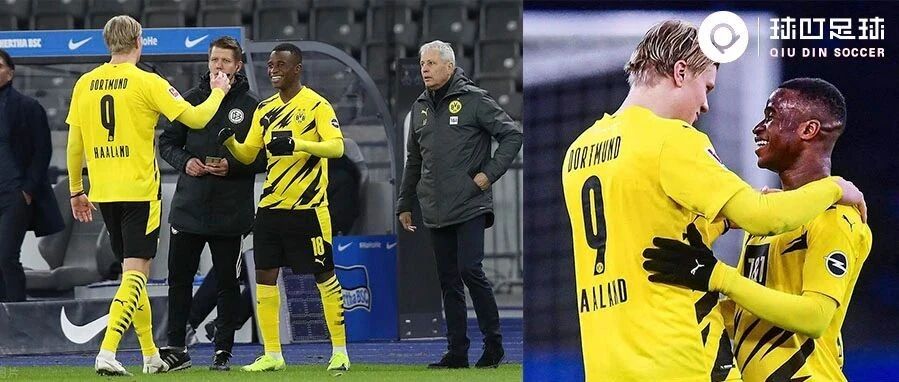 在场边热身的穆科科，把“老将”哈兰德吓出了大四喜...