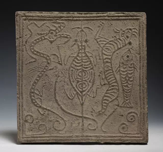 四神纹方砖 汉代(公元前206-公元220年) 长:27.6厘米 宽:27.
