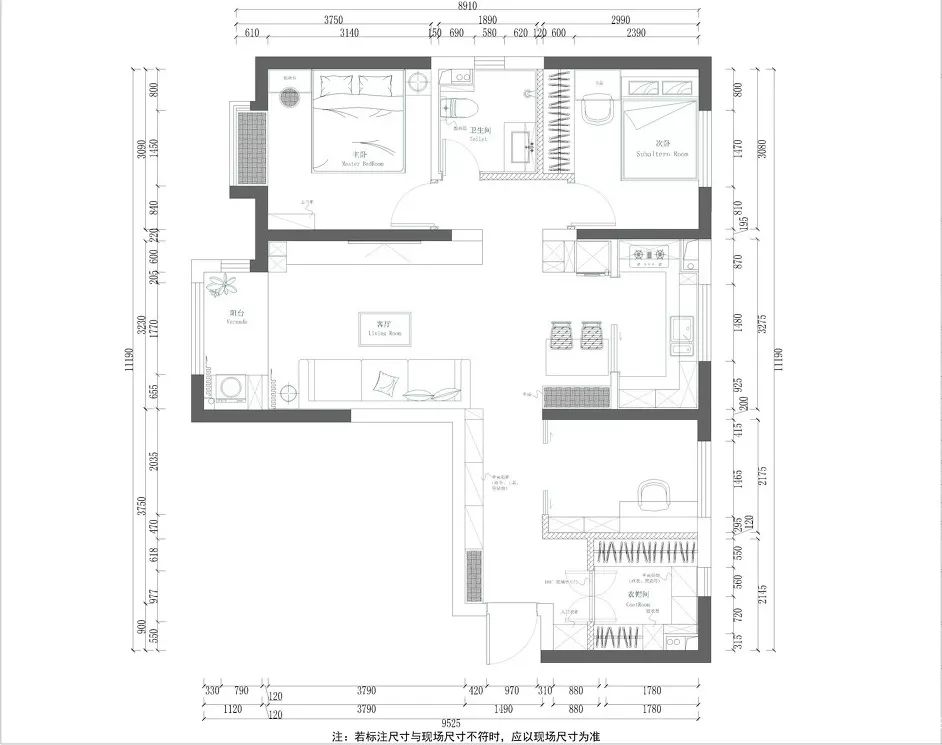 110㎡裝修擠出4室2廳，餐廳卡座省空間，衣帽間時尚大氣！ 家居 第22張