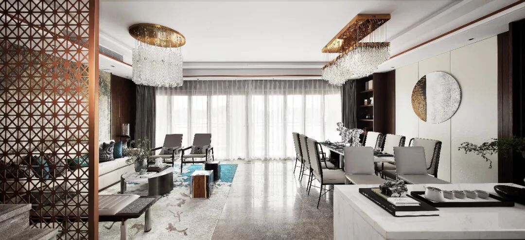 230㎡新中式设计，中式经典与现代元素的巧妙融合！