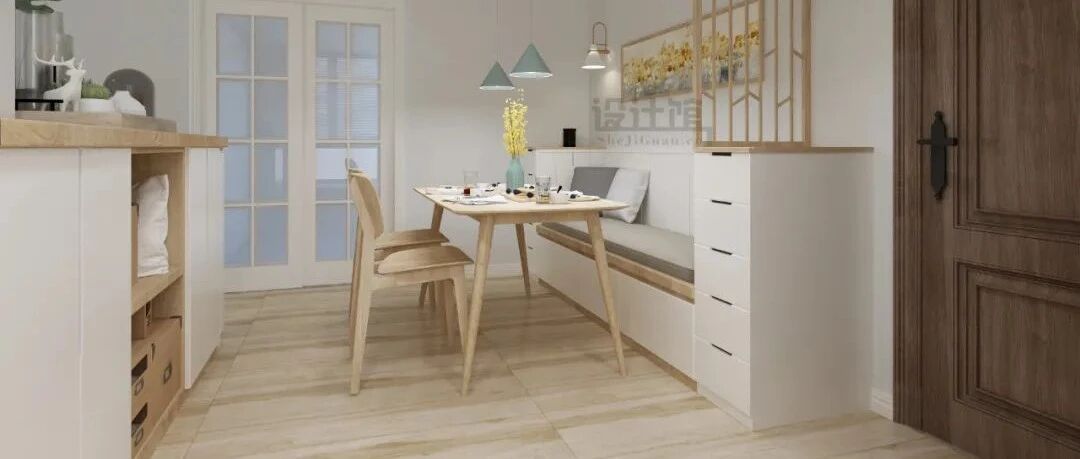 小户型餐厅的救星？卡座代替餐椅，实用又情趣！