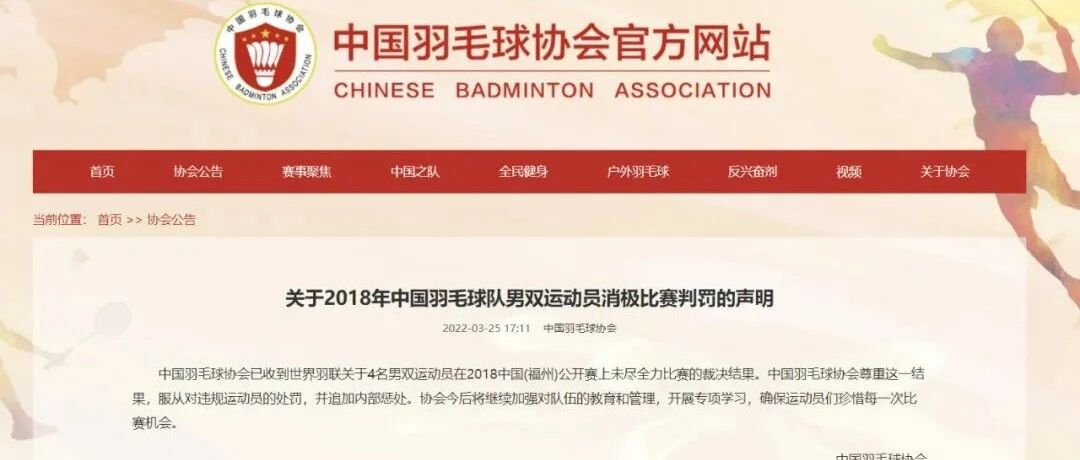 刘雨辰被世羽联禁赛，4名国手追加内部处罚，原因竟然是...