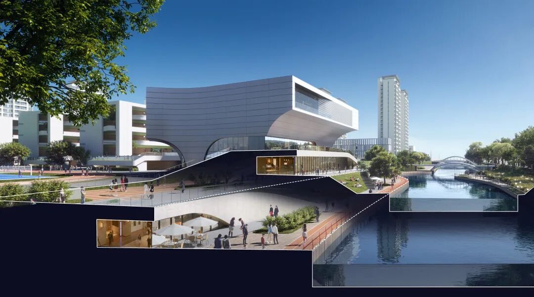 作为城市公园的校园聚落 | 南部新城夹岗六路东侧配套设施建设工程