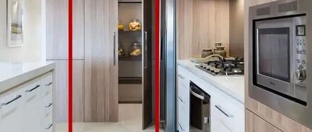 再装厨房我就知道了，柜子不打到底，留1㎡储藏室，整齐又省心