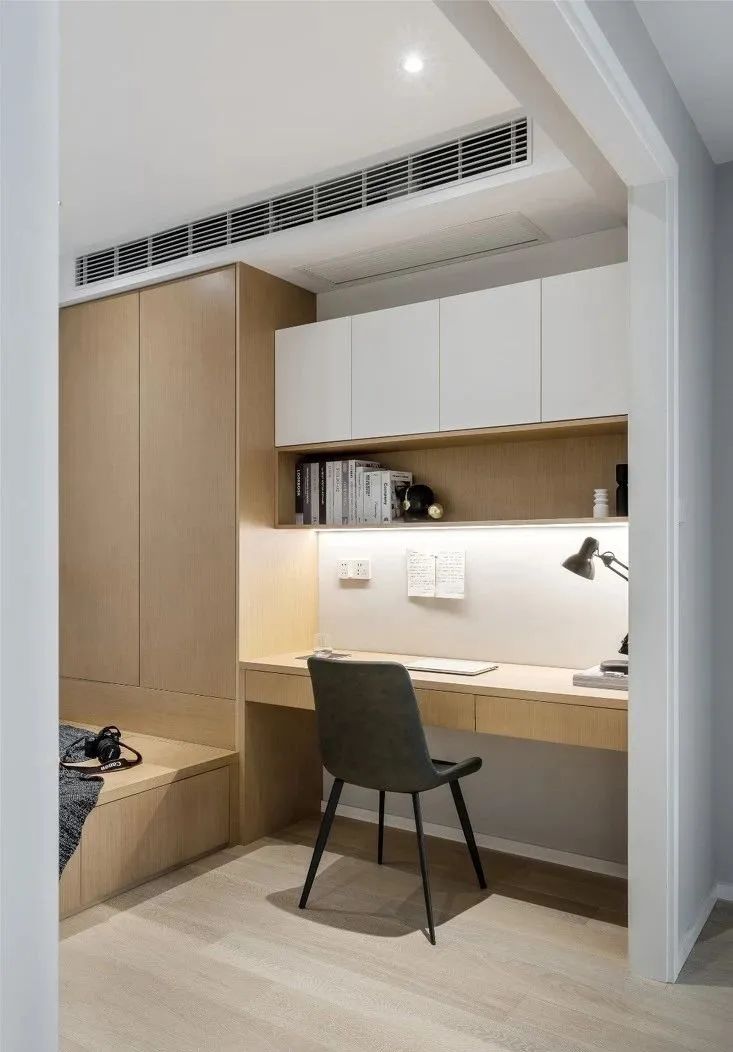 105㎡現代簡約三房室，全屋大白牆加定制收納櫃超級實用寬敞 家居 第18張