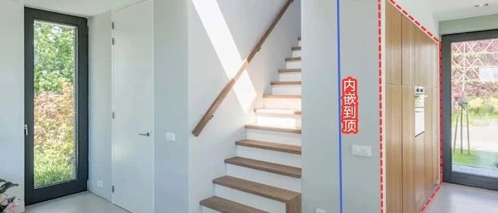 楼梯再装护栏就淘汰了，侧边打橱柜，到顶当护墙，实用性数一数二