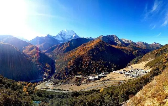 經過兔兒山,快要到稻城的時候,會經過海拔4647的海子山,深秋的山林層