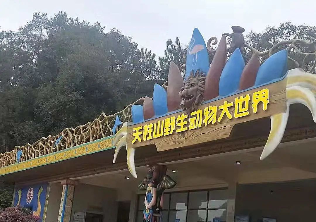 欢乐动物大世界依山造势,保留了原生态的自然景观~天柱山欢乐动物大