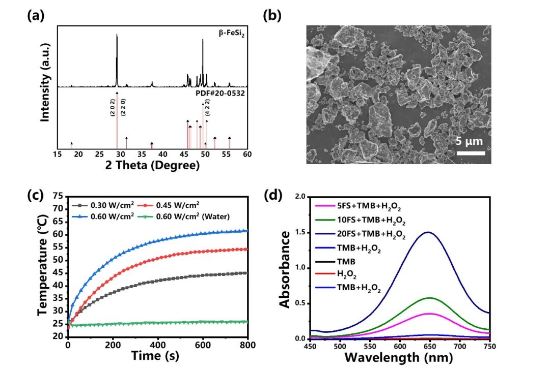 中科院上海硅酸鹽所吳成鐵研究員團(tuán)隊(duì)Biomaterials：噴霧式β-FeSi2 復(fù)合水凝膠用于便攜式皮膚腫瘤治療和創(chuàng)面愈合的圖1