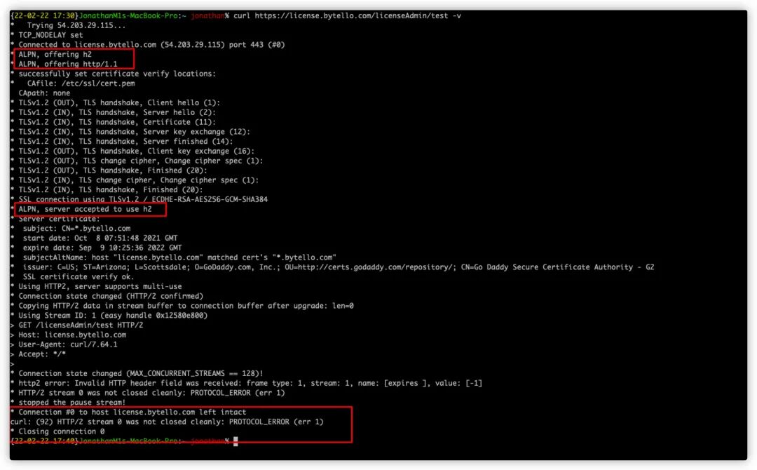 业务上线HTTP/2 curl某接口一直失败 - HTTP/2 通信失败的问题分析 - HeapDump性能社区
