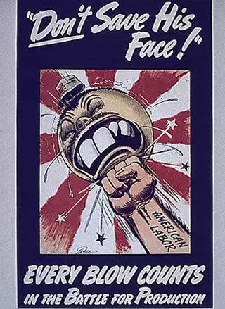 太搞笑了!揭秘二战时期美国的反日宣传画特别是那几颗大板牙