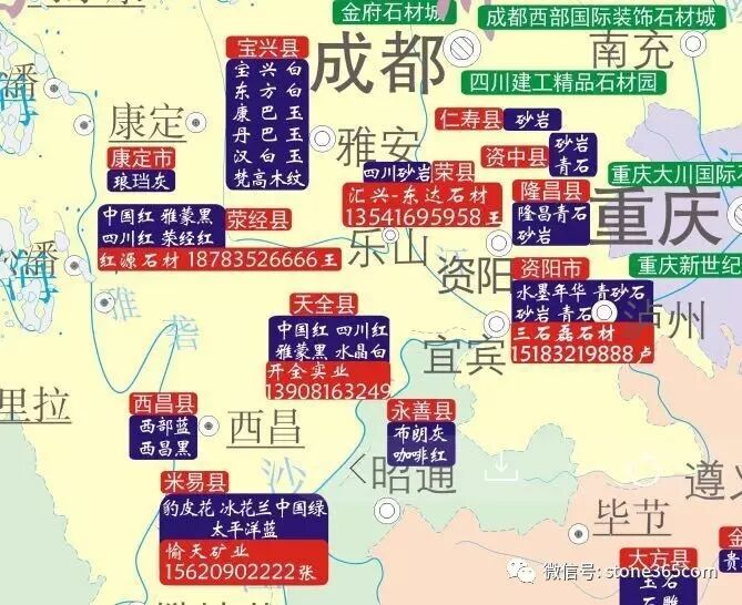 行业行情不好利润低薄365石材网产区地图帮您