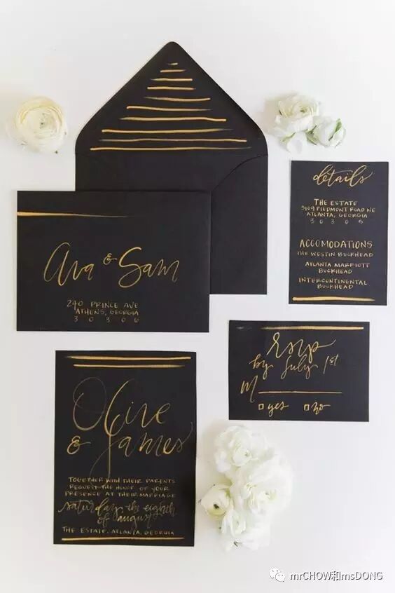 婚礼灵感 | 来一场炫酷炸天让所有人都记住的黑色婚礼吧