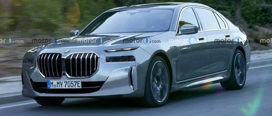 全新宝马7系渲染图曝出，分体大灯实锤，V12不再
