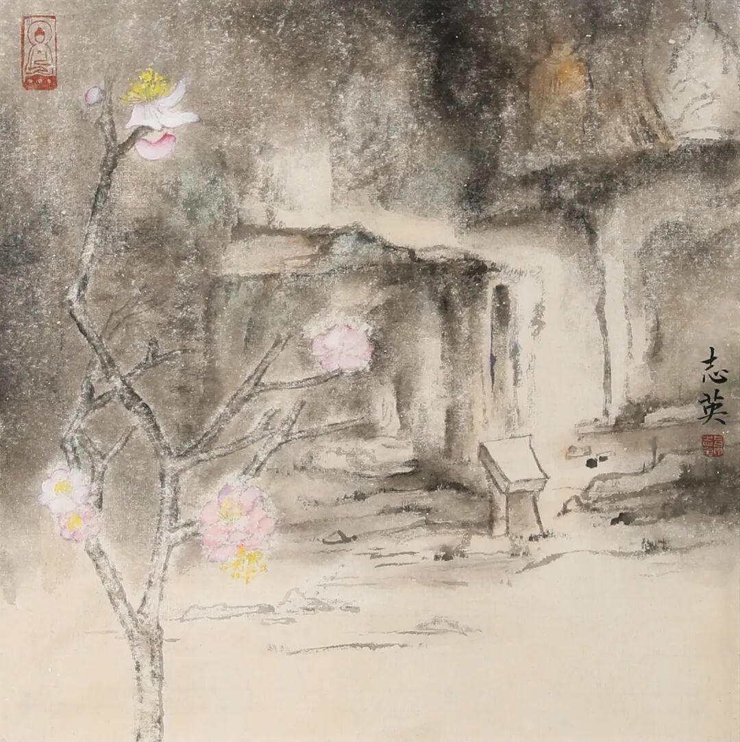 卓志英《花开见佛》48x48cm 3组画2.jpg