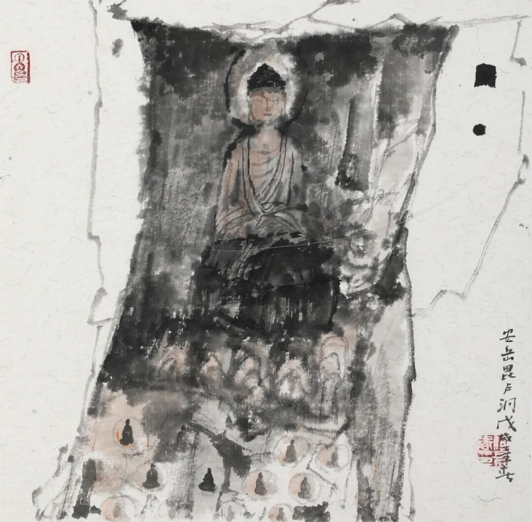 何景春《安岳毗卢洞》68x68cm.JPG