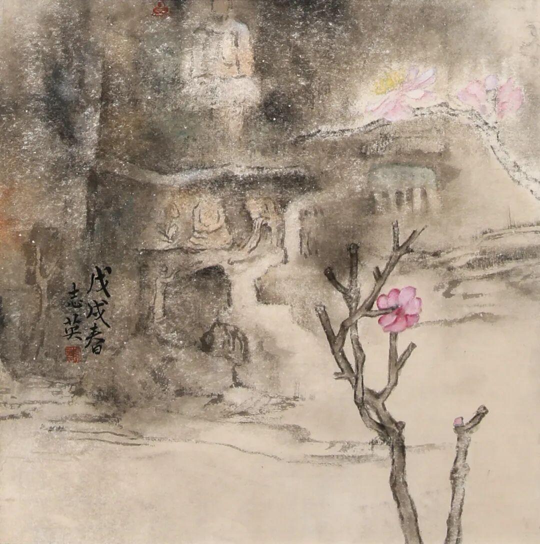 卓志英《花开见佛》48x48cm 3组画1.jpg