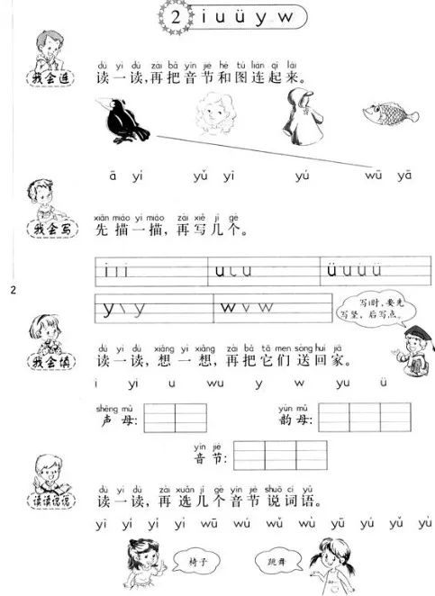 一年级 上 拼音 I U U Y W 知识点 同步练习 小学生作文一点通 微信公众号文章阅读 Wemp