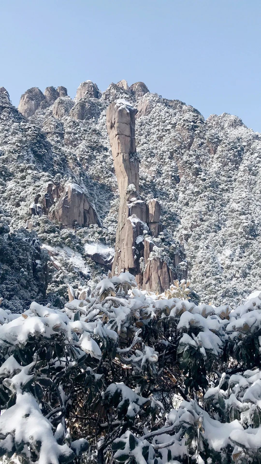 上饶三清山雪景图片