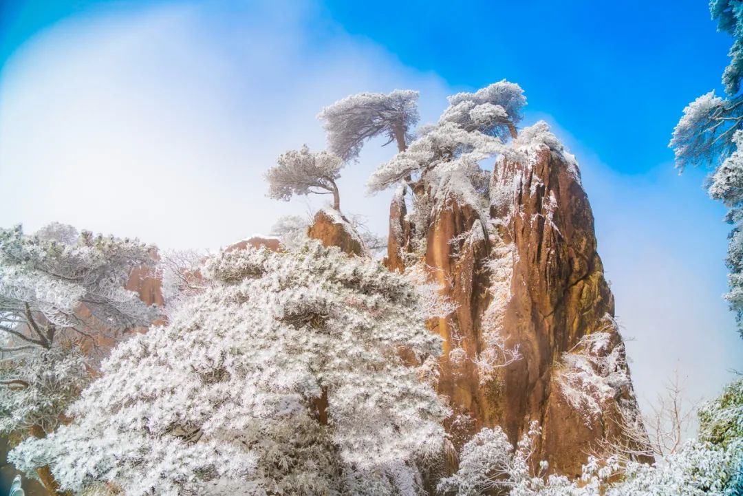 上饶三清山雪景图片