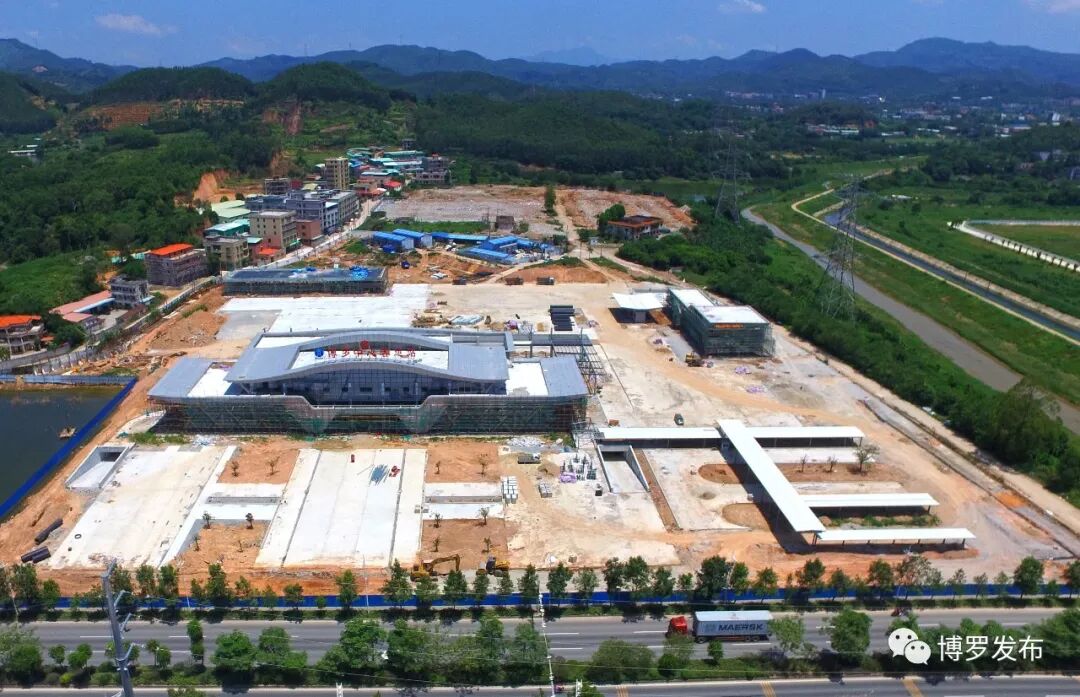 正在建设的博罗中心客运站。