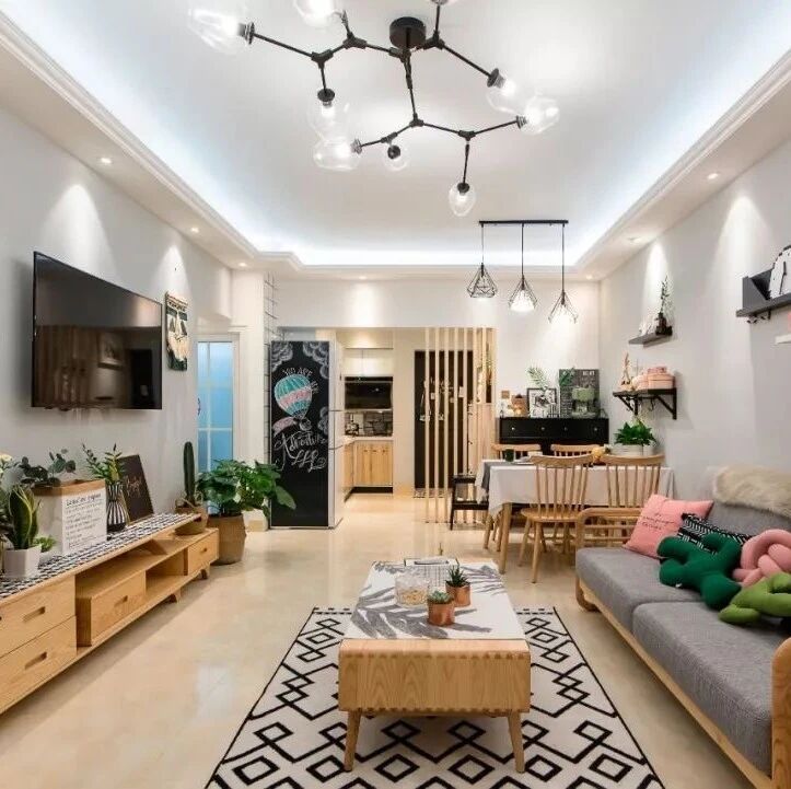 88㎡简约北欧风，小户型衣帽间与书房都有！