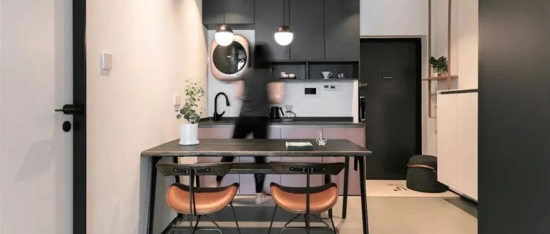 97㎡二居极简风，进门就是中西厨，极简纯净之家太漂亮了！