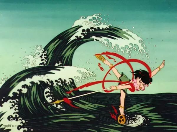 《哪吒闹海》动画片 片段