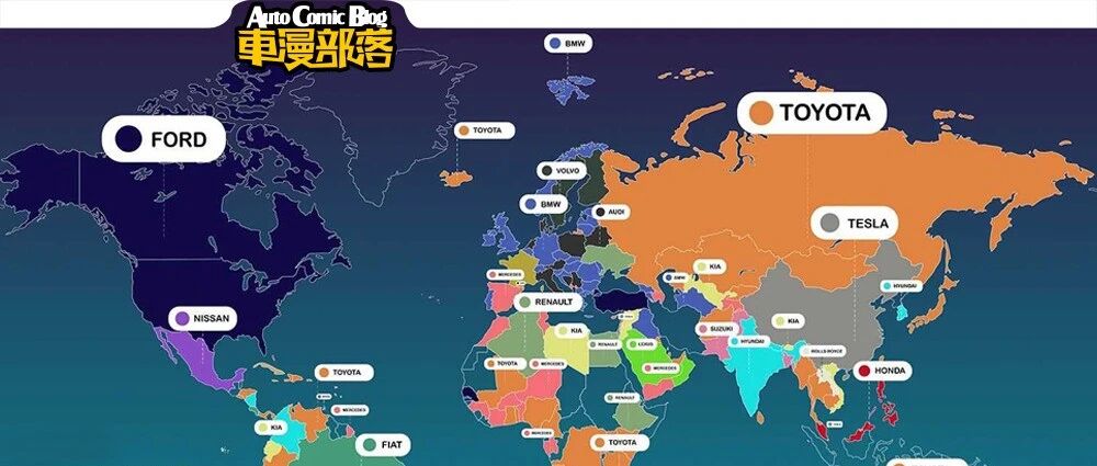 热搜汽车品牌排名，中国看大众，全球看丰田