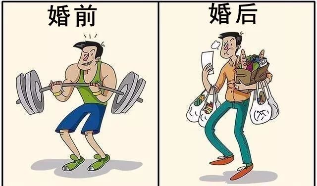 一组婚前婚后夫妻生活对比的小漫画这变化能确定是真爱没错了