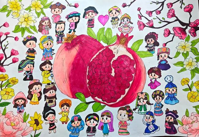 镇远县开展石榴籽家国情书法绘画作品评选活动