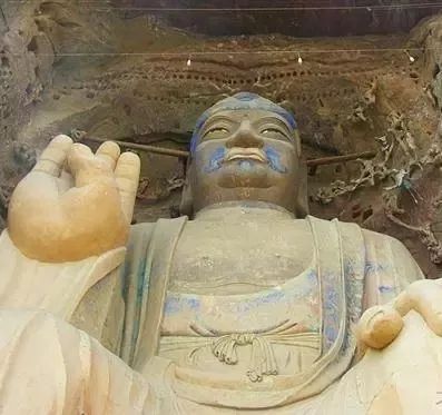 3米 石胎泥塑北魏 大象山石窟為甘谷八景之一的懸崖大象,大佛洞窟兩旁