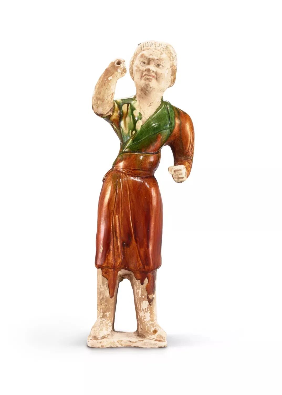 中国骨董】唐三彩 小壺 高8.8cm