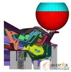 玻纤材料方向对进气格栅行人保护的影响的图3