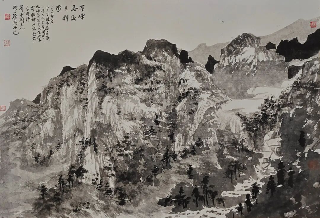 群峰无语立斜阳 65x45.jpg