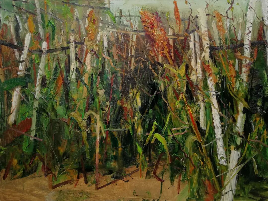 《红高粱·葡萄架》60×80CM  布面油画.jpg