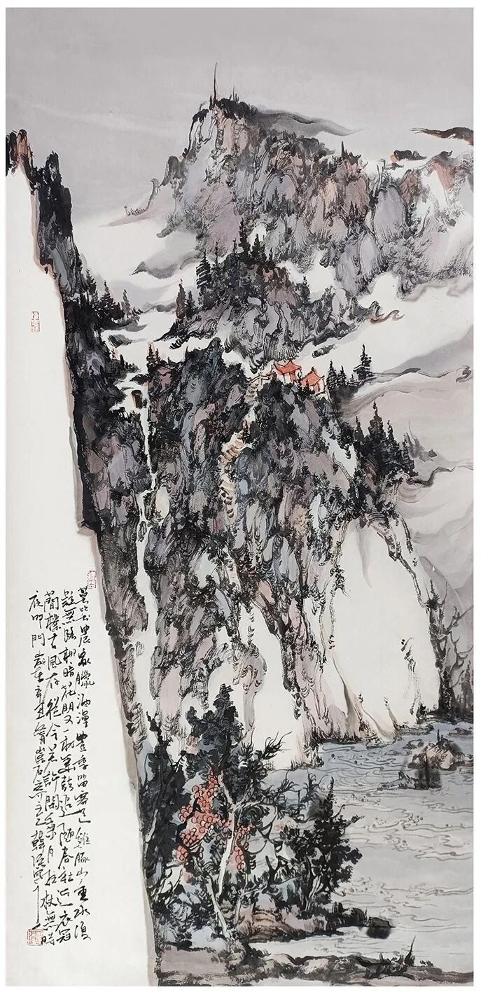 15韩强《陆游 游山西家诗意》68cm 34cm 纸本设色 2021年.jpg