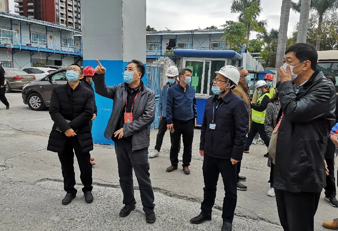 蒋道超一行现场视察了世界厂城市更新配套小学,飞西学校项目一期工程