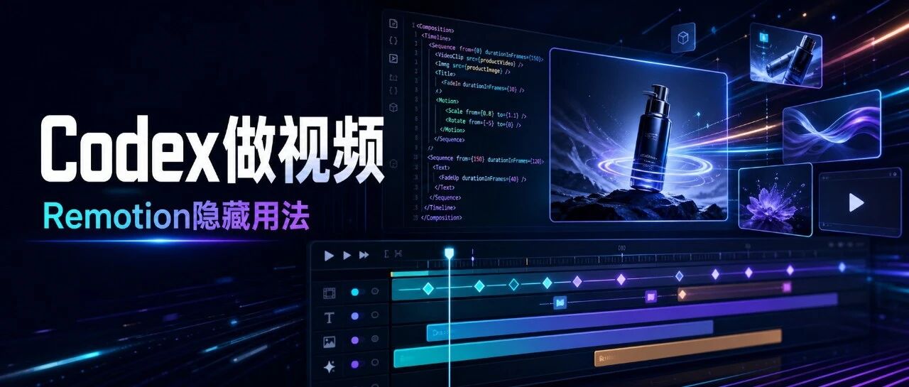 Codex的隐藏用法，用Remotion插件制作产品的宣传视频
